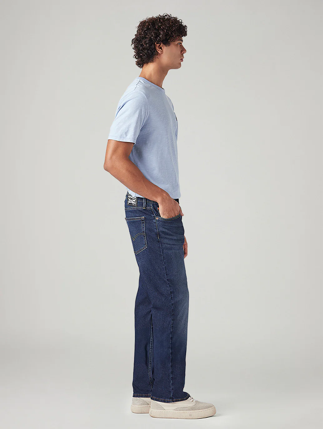 Men's 527 Med Indigo Bootcut Fit Mid Rise Tinted Jeans - Image 6