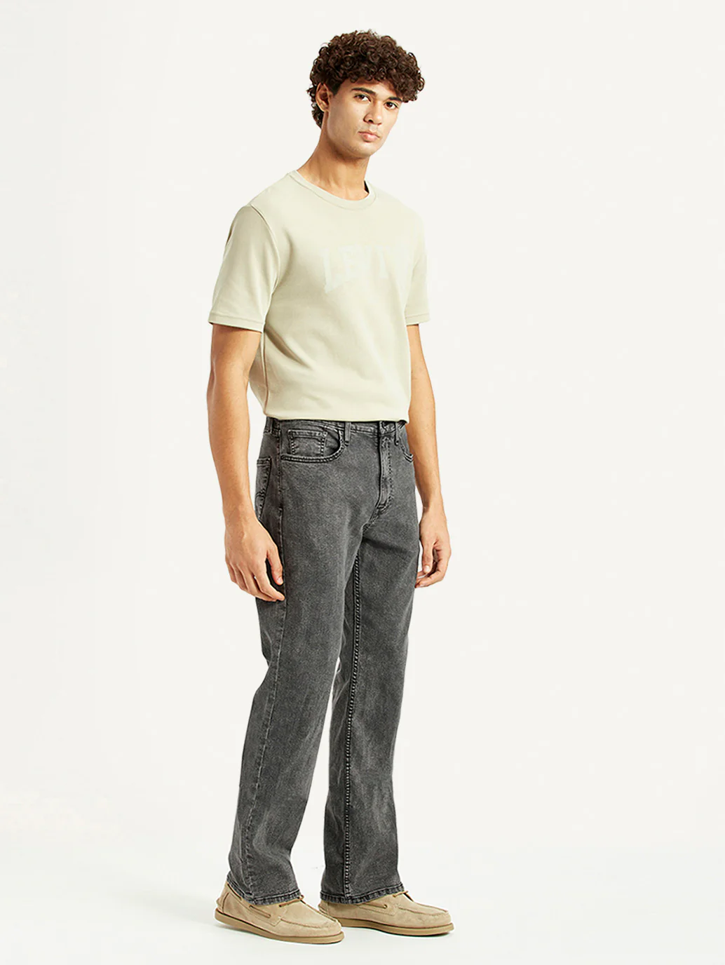 Men's 527 Grey Slim Bootcut Fit Mid Rise Jeans - Image 6