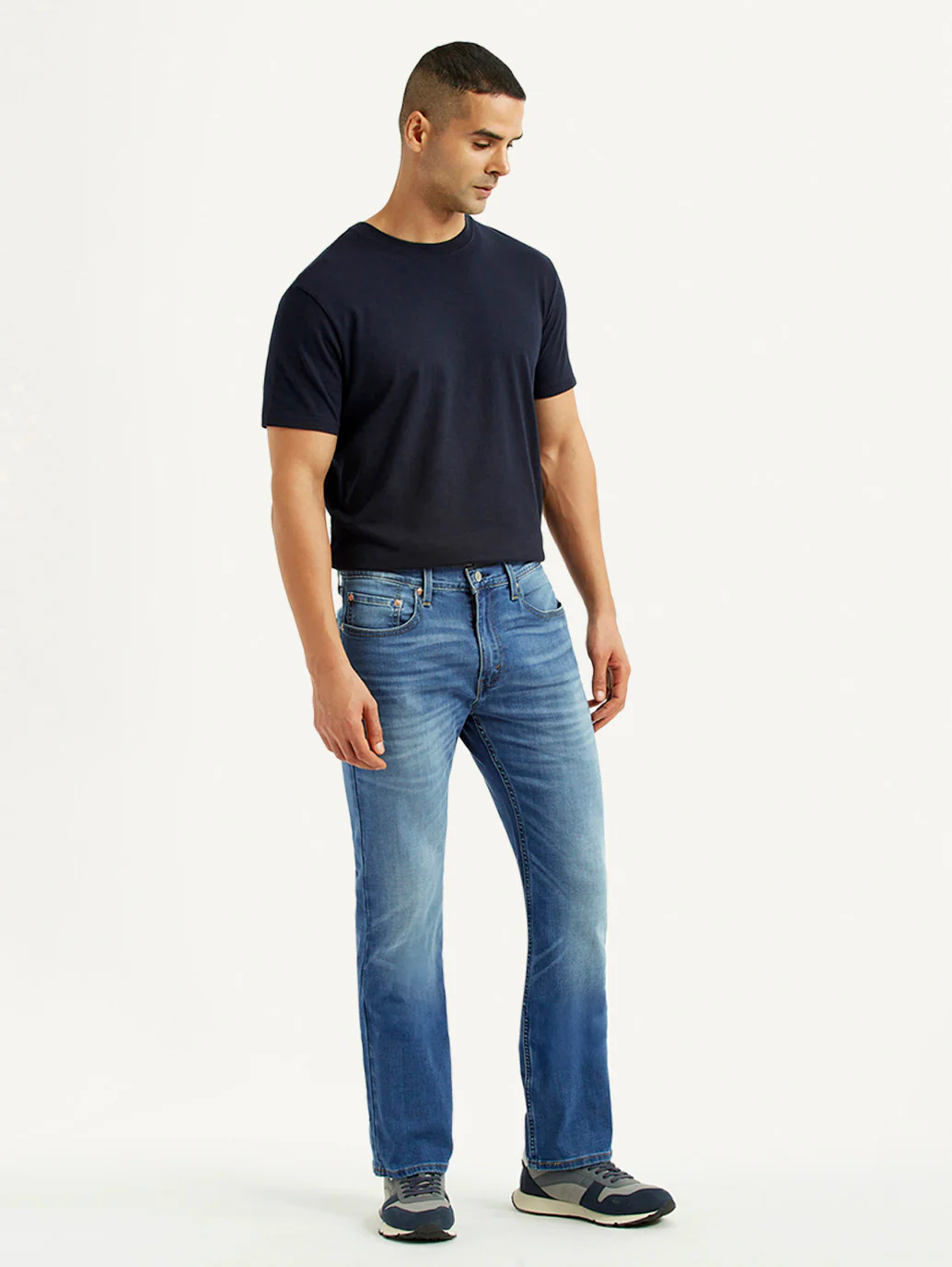 Men's 527 Light Blue Slim Bootcut Fit Mid Rise Jeans - Image 7