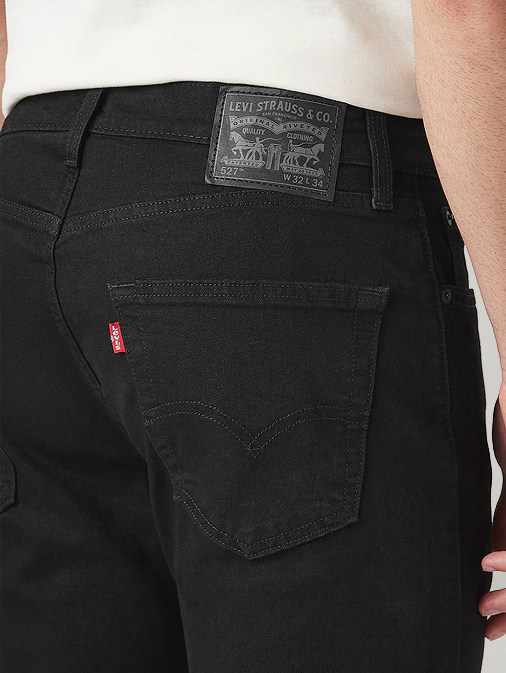 Mens 527 Mid Rise Bootcut Fit Cotton Stretch Blend Jeans - Image 4