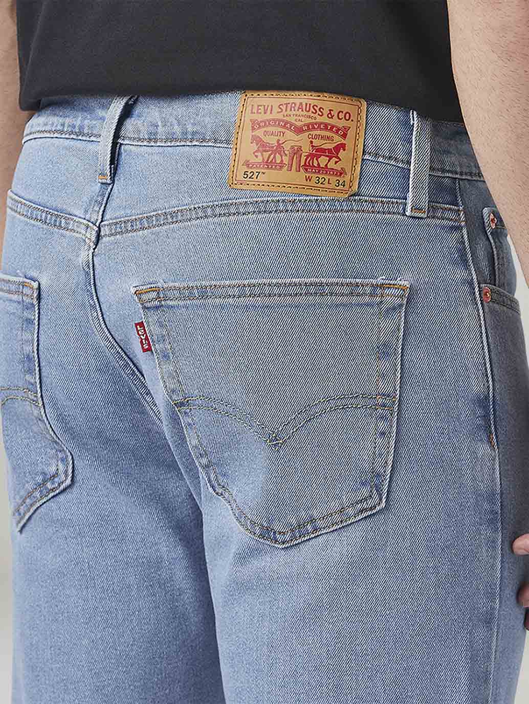 Mens 527 Mid Rise Bootcut Fit Cotton Stretch Blend Jeans - Image 4