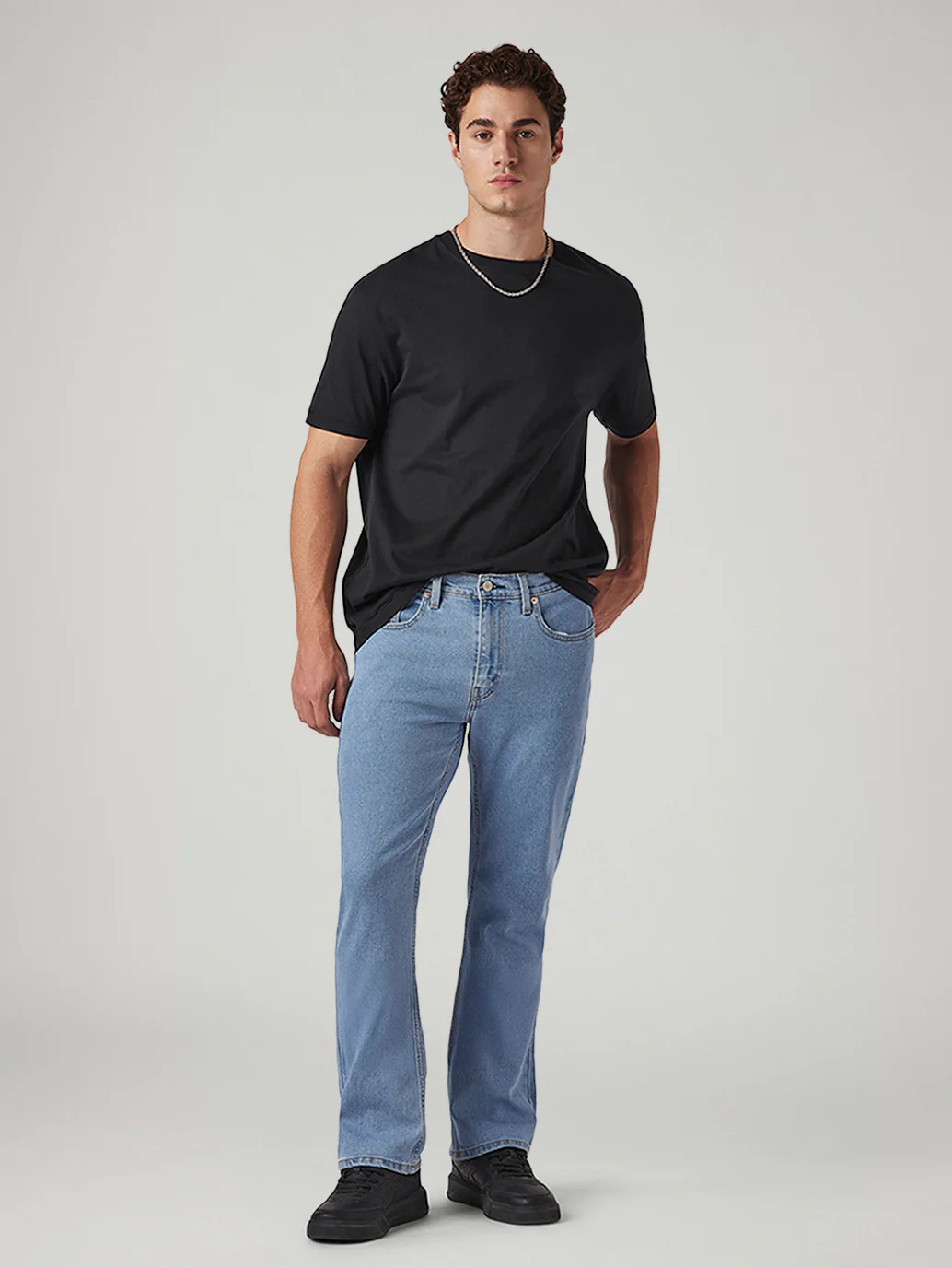 Mens 527 Mid Rise Bootcut Fit Cotton Stretch Blend Jeans - Image 6