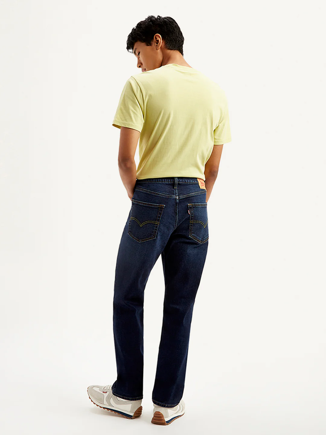 Men's 541 Navy Blue Athletic Tapered Fit Mid Rise Jeans - Image 3