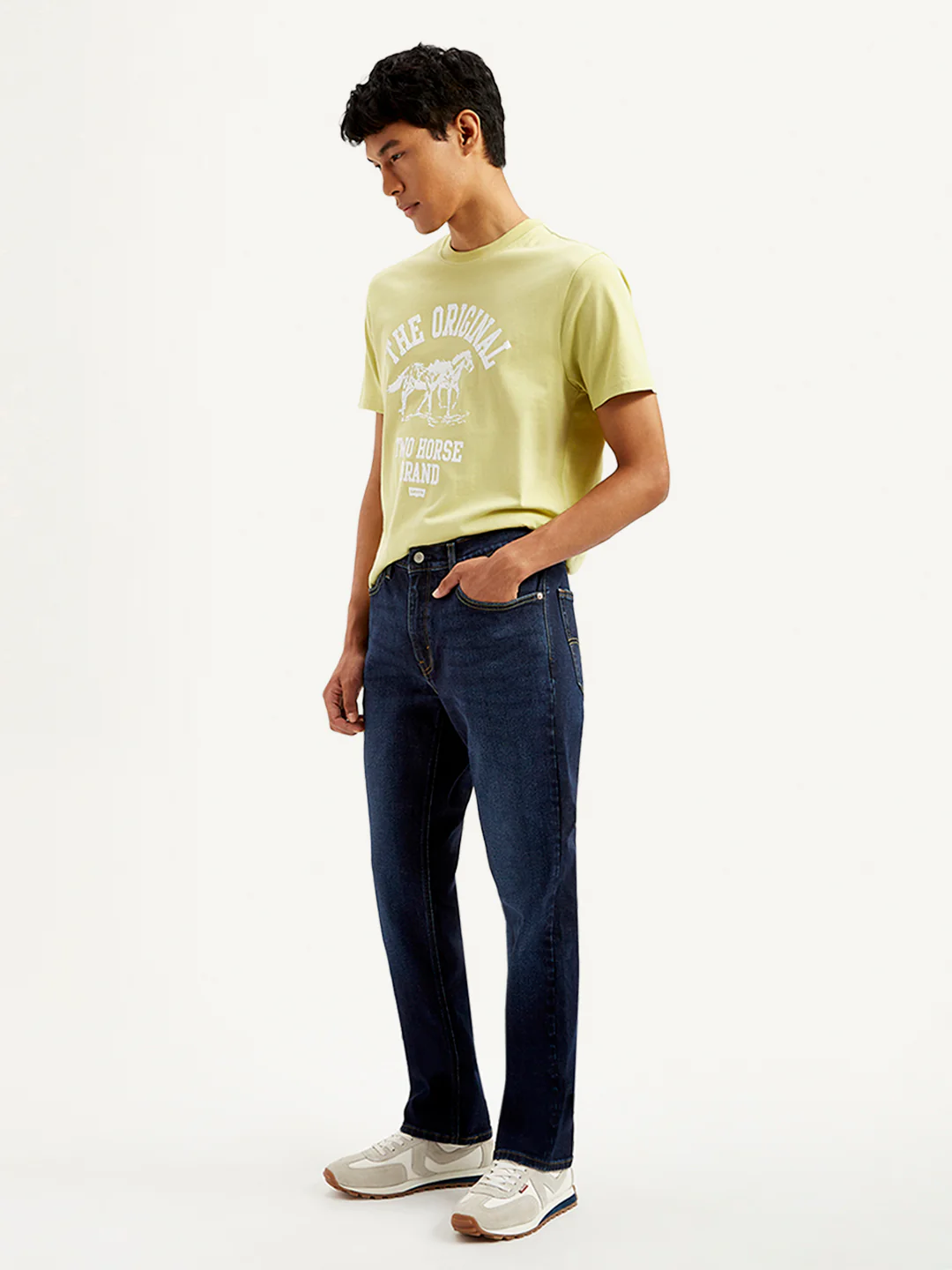 Men's 541 Navy Blue Athletic Tapered Fit Mid Rise Jeans - Image 4