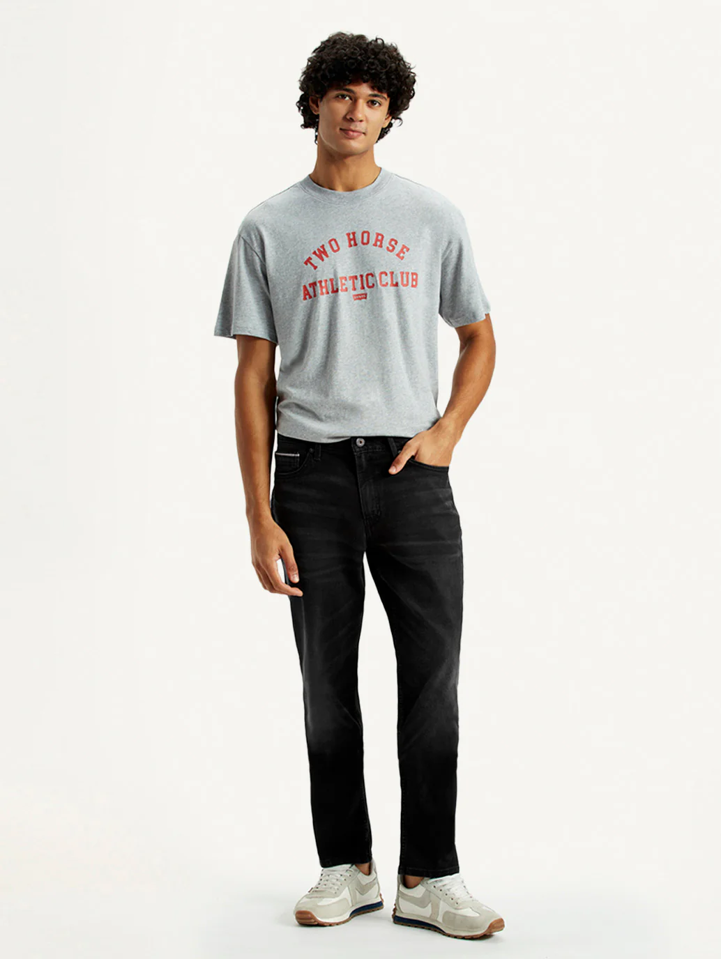 Men's 541 Black Athletic Tapered Fit Mid Rise Jeans