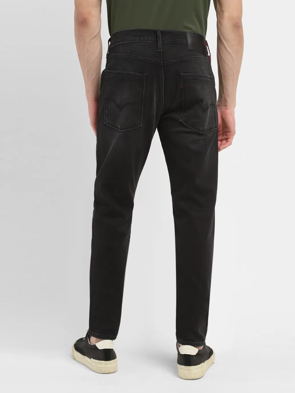Men's Redloop 541 Black Athletic Tapered Fit Mid Rise Jeans - Image 3