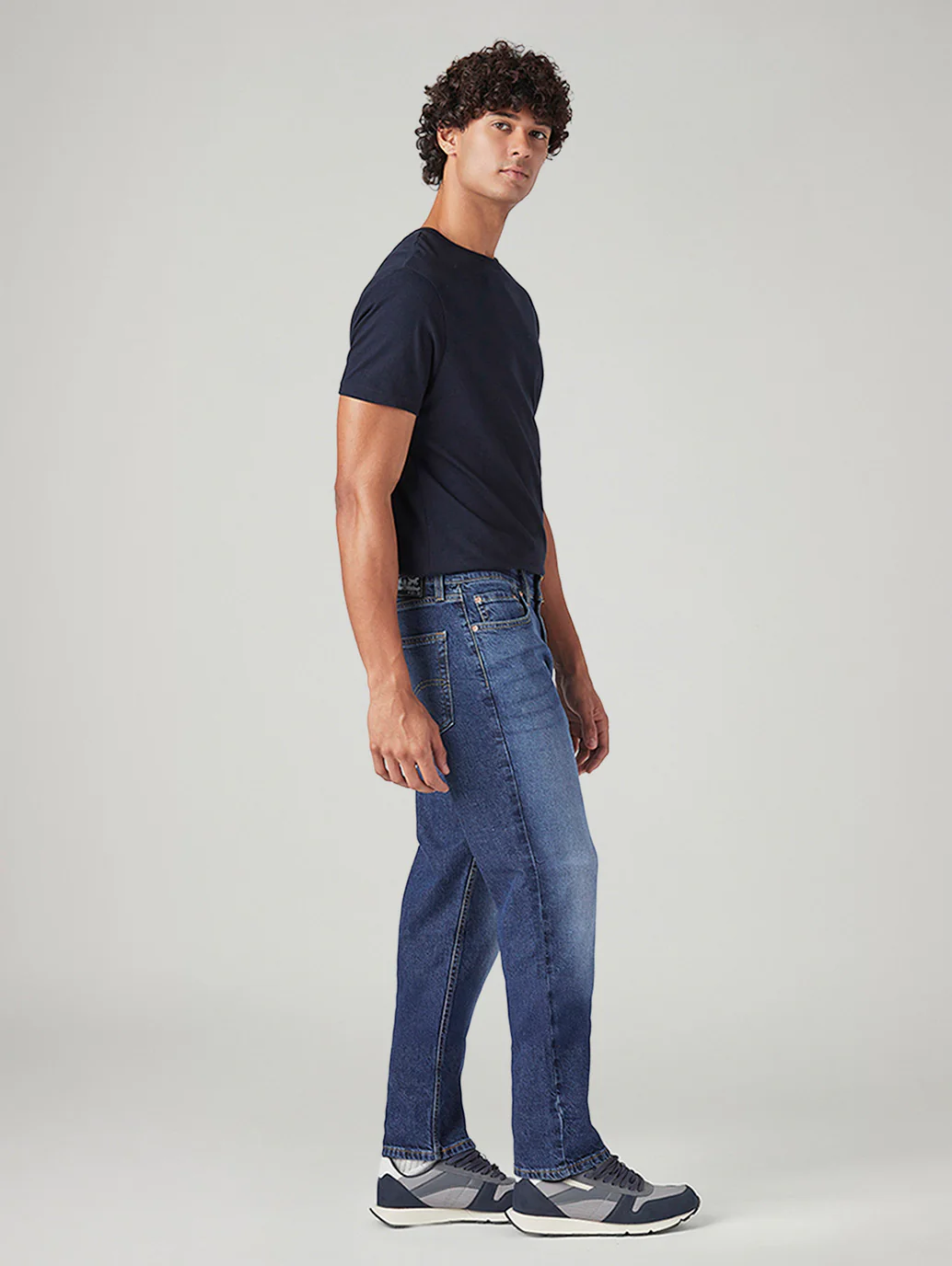 Men's 541 Blue Athletic Tapered Fit Mid Rise Jeans - Image 6