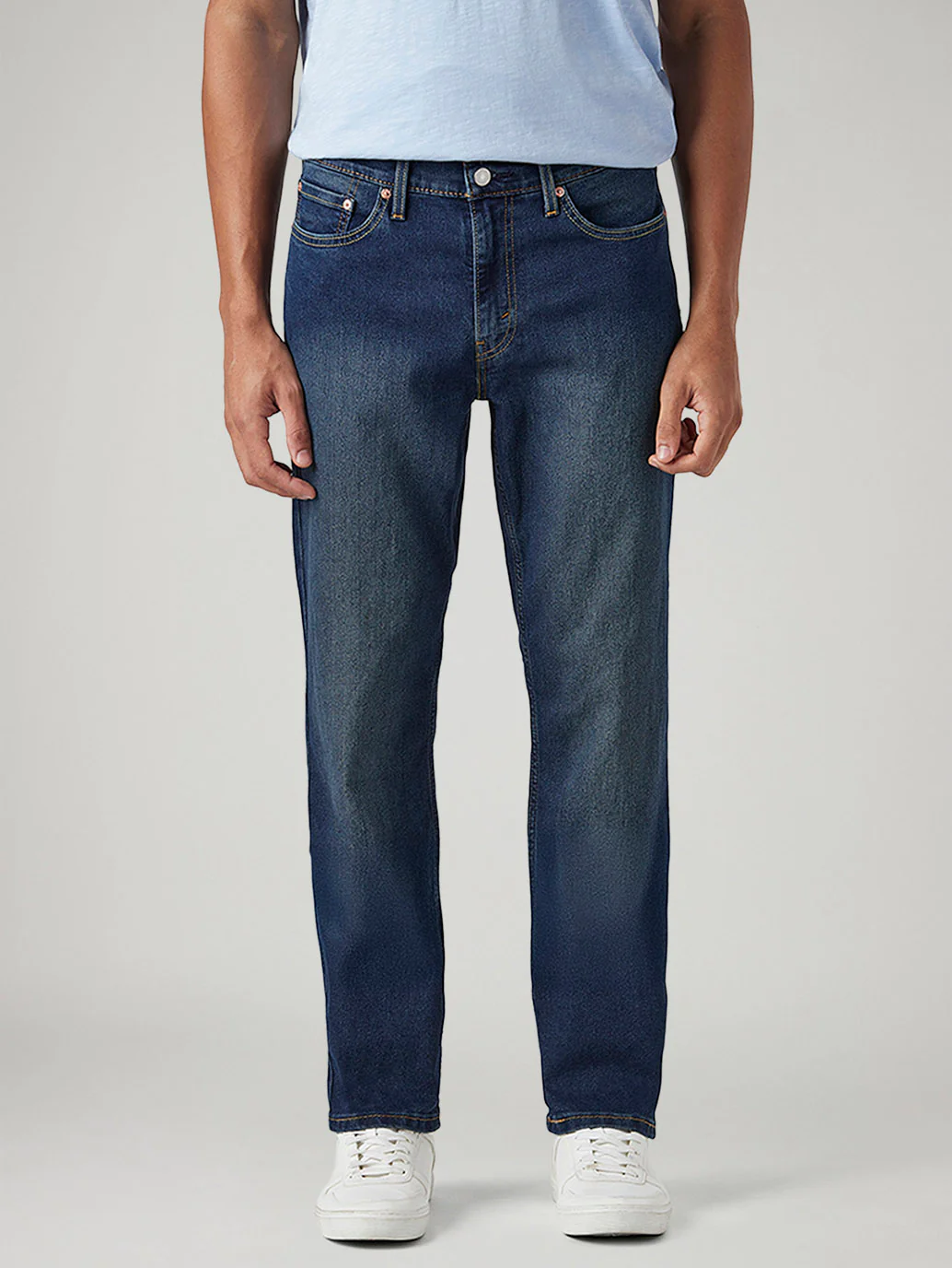 Men's 541 Dark Blue Athletic Tapered Fit Mid Rise Tinted Jeans - Image 3