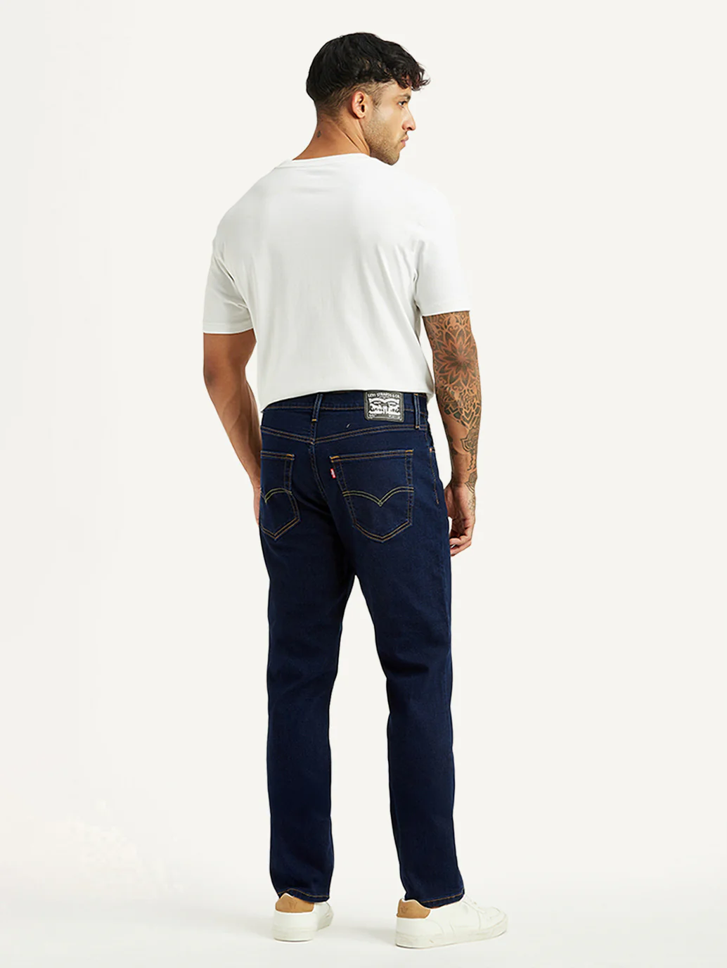 Men's 541 Dark Indigo Athletic Tapered Fit Mid Rise Jeans - Image 3