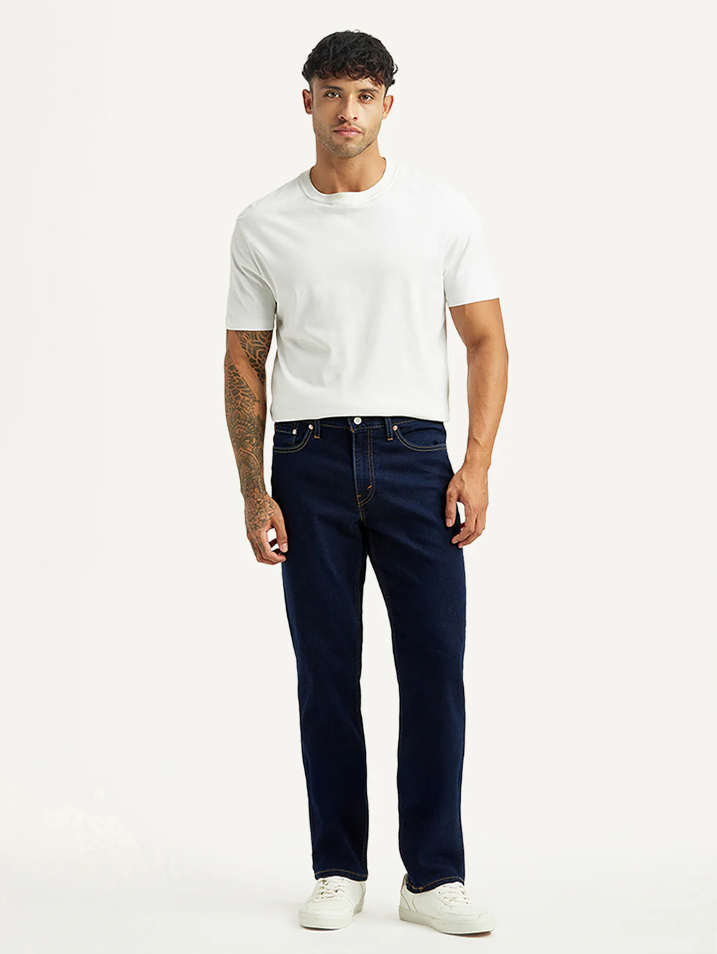 Men's 541 Dark Indigo Athletic Tapered Fit Mid Rise Jeans - Image 6