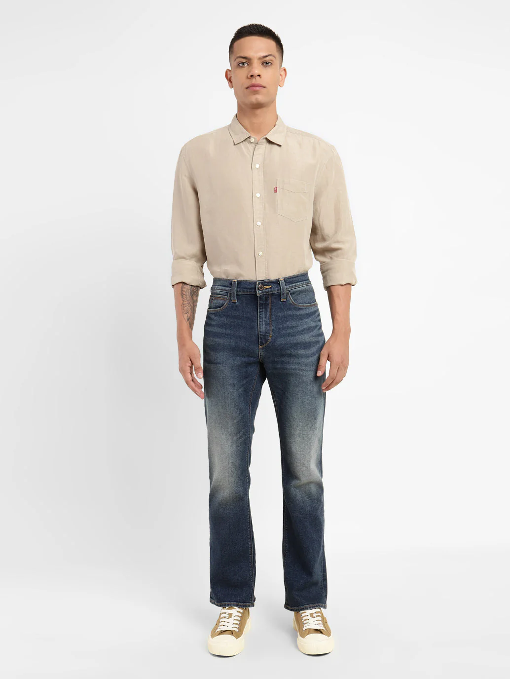 Men's 541 Blue Athletic Tapered Fit Mid Rise Jeans - Image 7