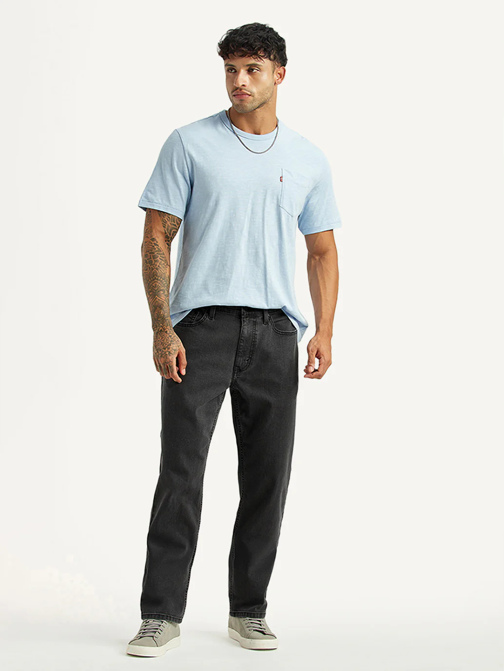 Men's 541 Grey Athletic Tapered Fit Mid Rise Jeans