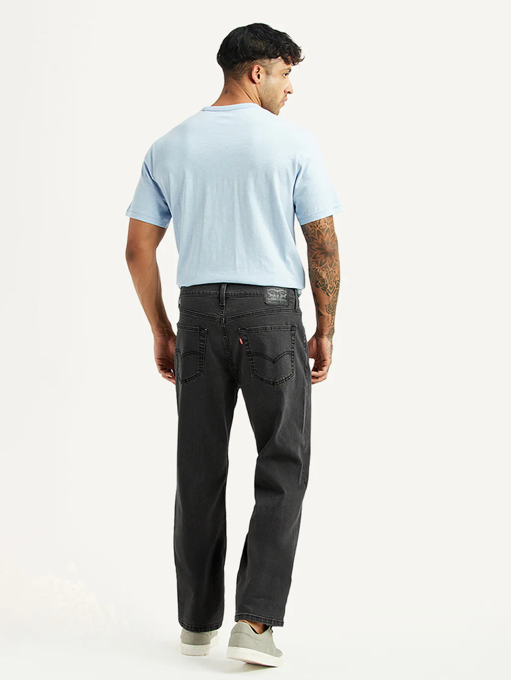 Men's 541 Grey Athletic Tapered Fit Mid Rise Jeans - Image 3
