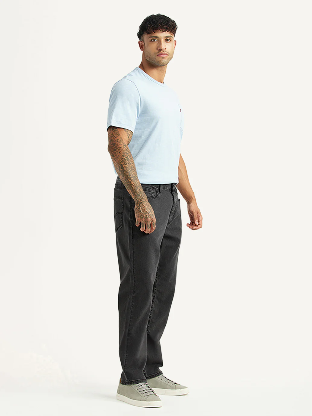Men's 541 Grey Athletic Tapered Fit Mid Rise Jeans - Image 5
