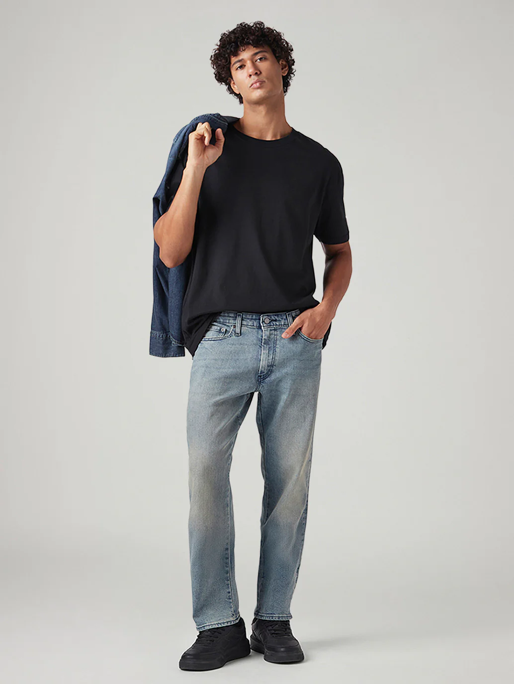 Men's 541 Med Indigo Athletic Tapered Fit Mid Rise Commuter Jeans