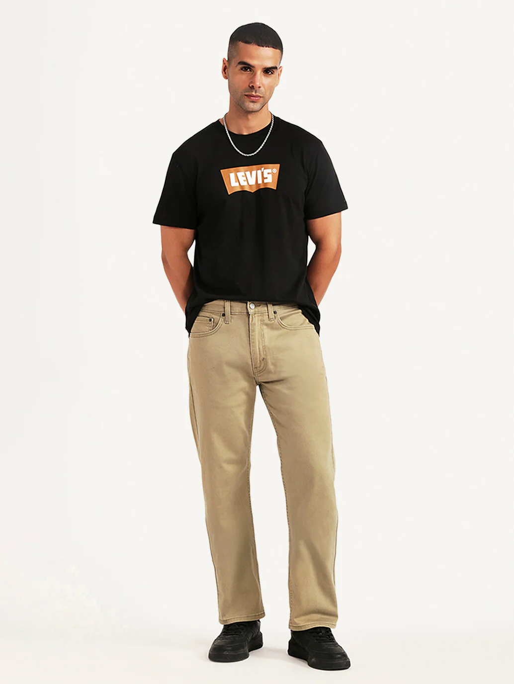 Men's 541 Khaki Athletic Tapered Fit Mid Rise Selvedge Chinos