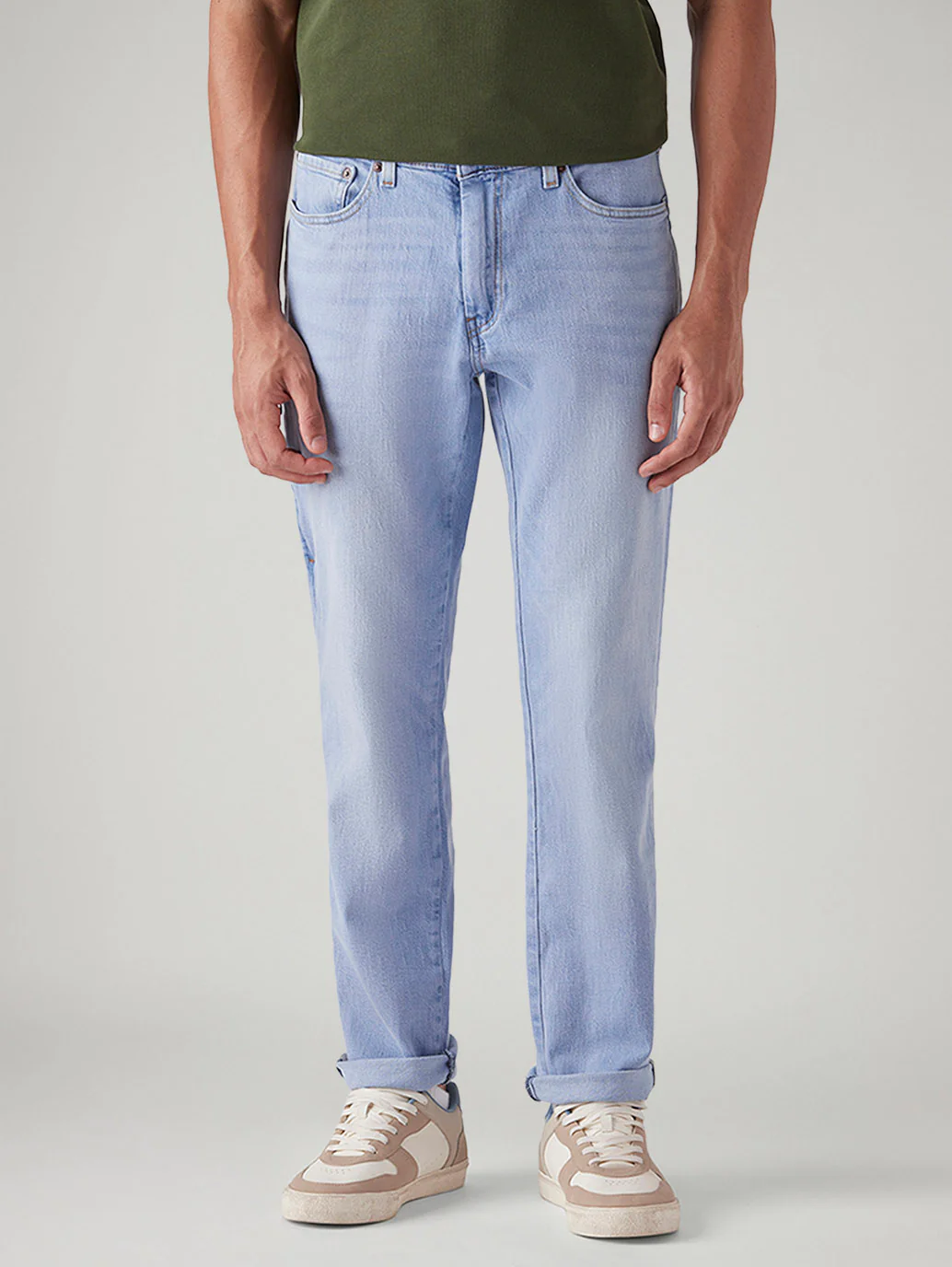 Men's 541 Light Blue Athletic Tapered Fit Mid Rise Jeans - Image 3