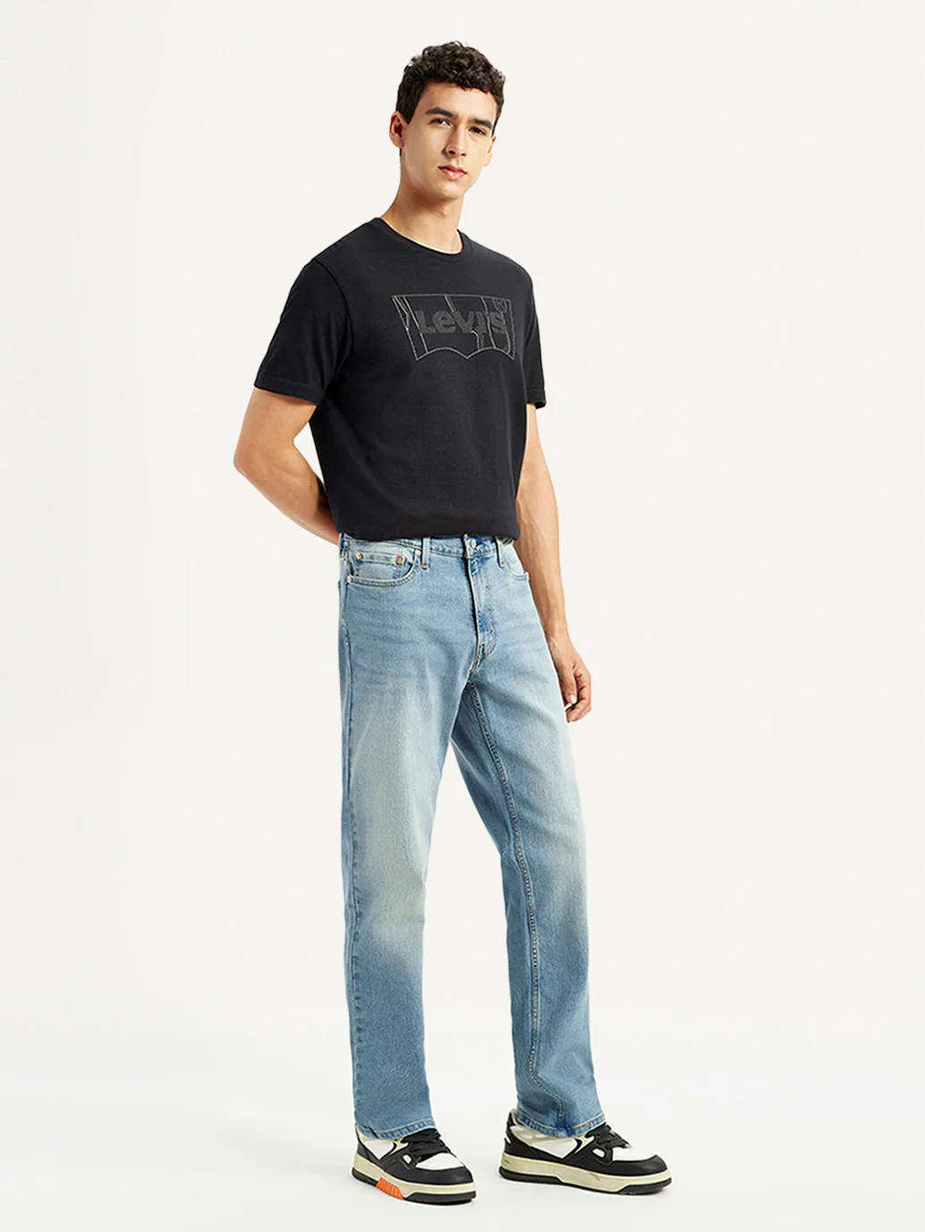 Men's 541 Light Blue Athletic Tapered Fit Mid Rise Jeans - Image 4