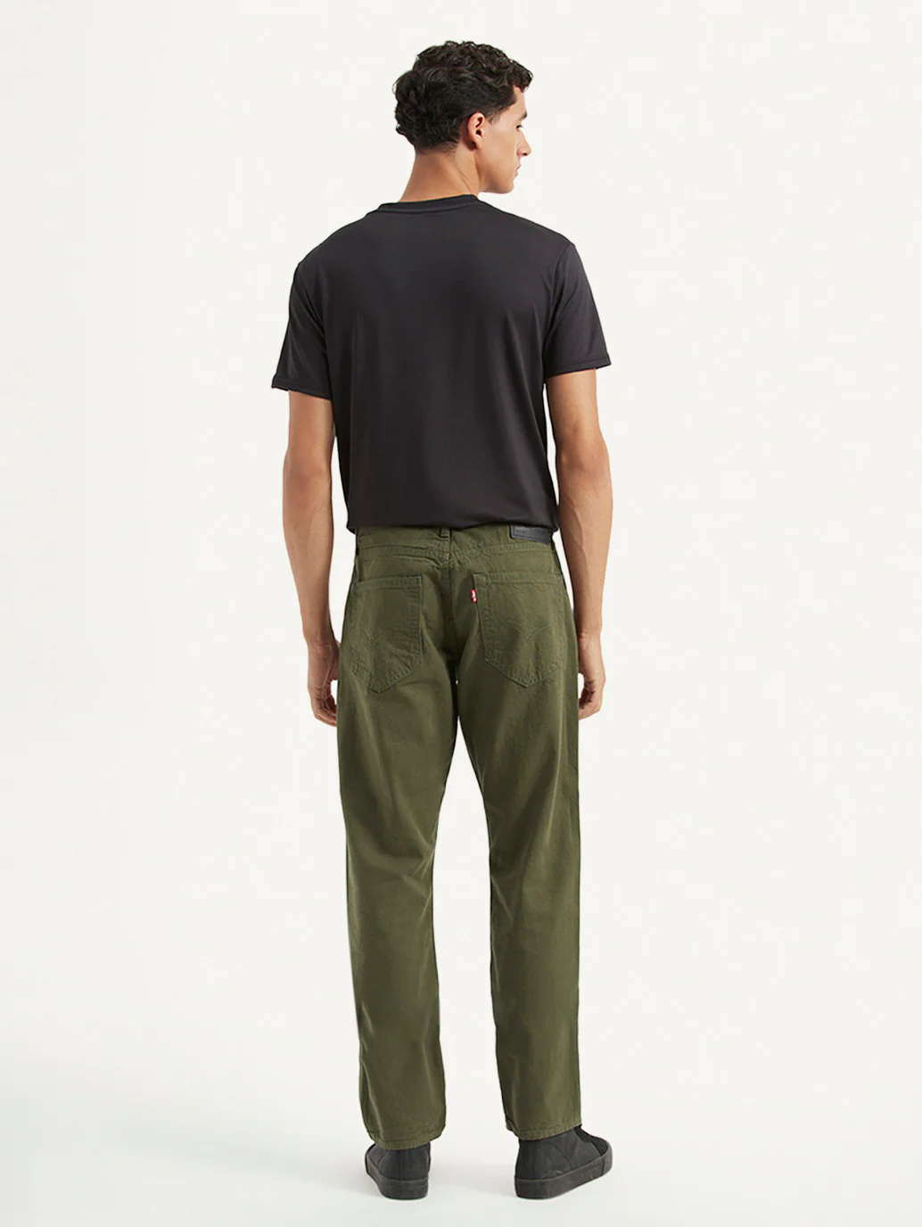 Men's Redloop 541 Olive Athletic Tapered Fit Mid Rise Selvedge Trousers - Image 2
