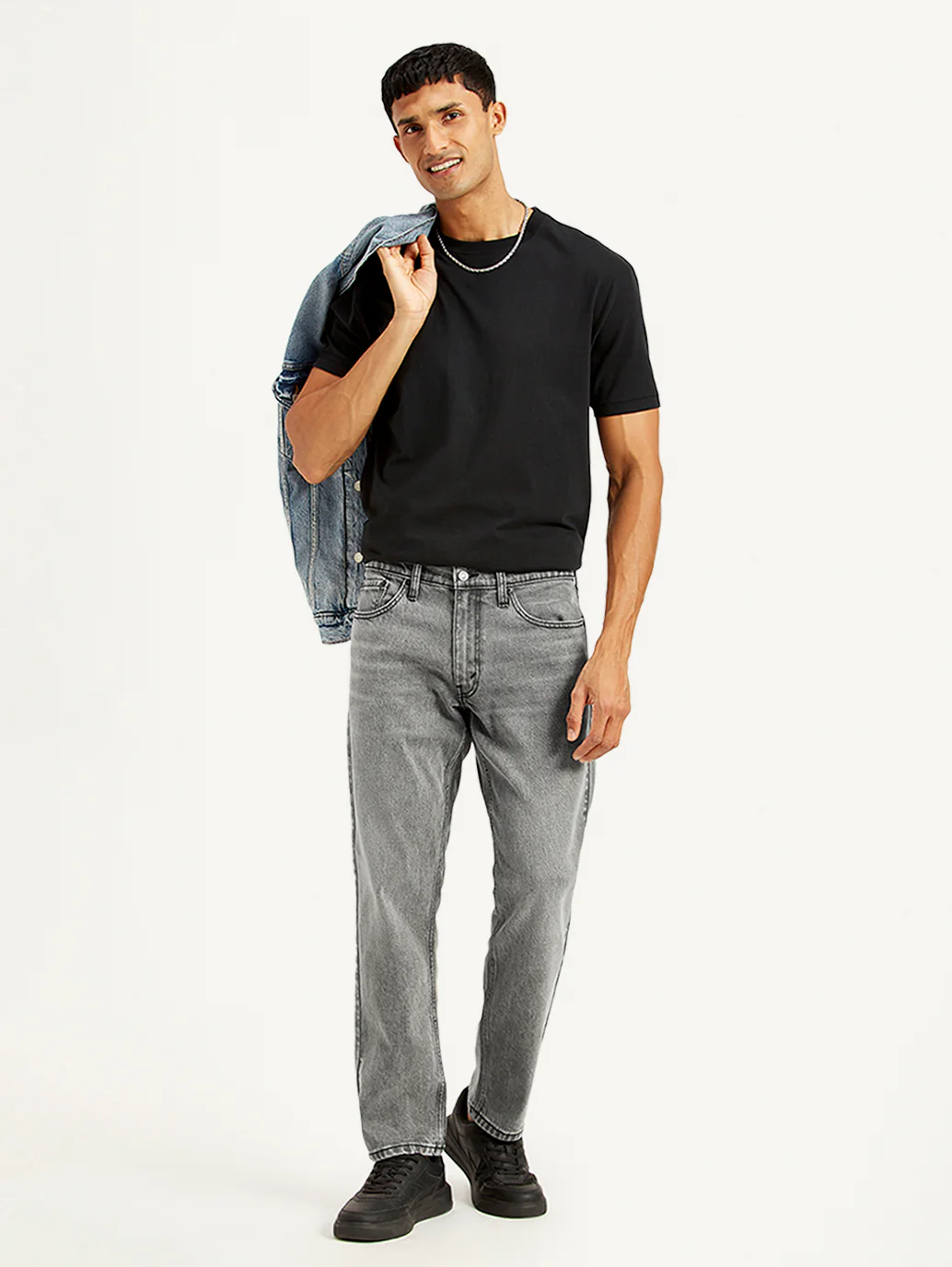 Men's 541 Grey Athletic Tapered Fit Mid Rise Jeans - Image 2