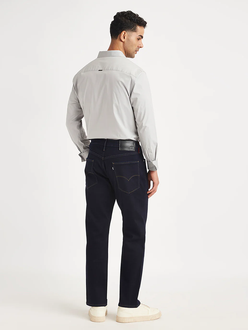Men's Redloop 541 Navy Blue Athletic Tapered Fit Mid Rise Jeans - Image 2