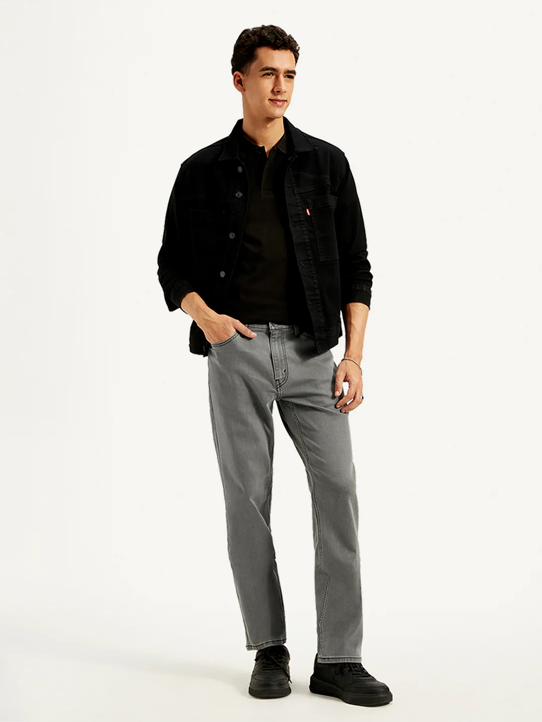 Men's 541 Grey Athletic Tapered Fit Mid Rise Jeans