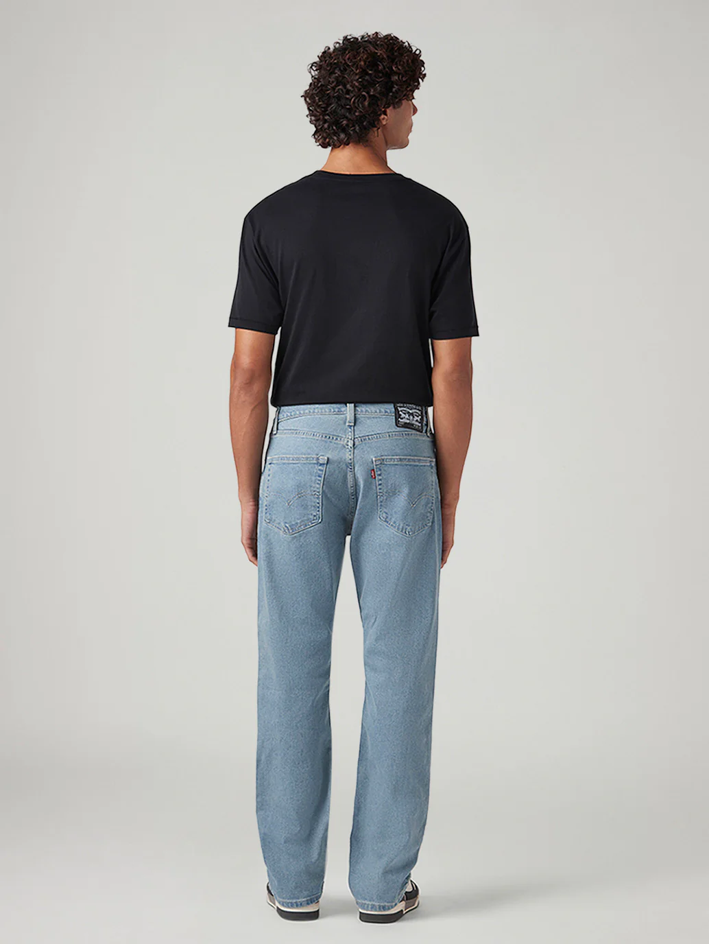 Men's 555 Light Blue Relaxed Straight Fit Mid Rise Tinted Jeans - Image 4