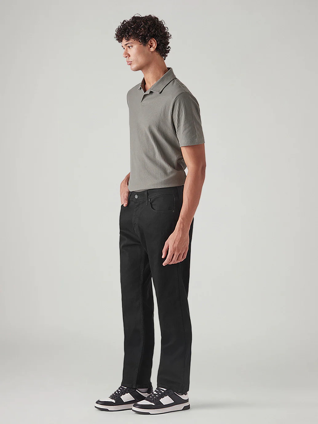 Men's 555 Mid Rise Relaxed Straight Fit Cotton Stretch Blend Jeans - Image 6
