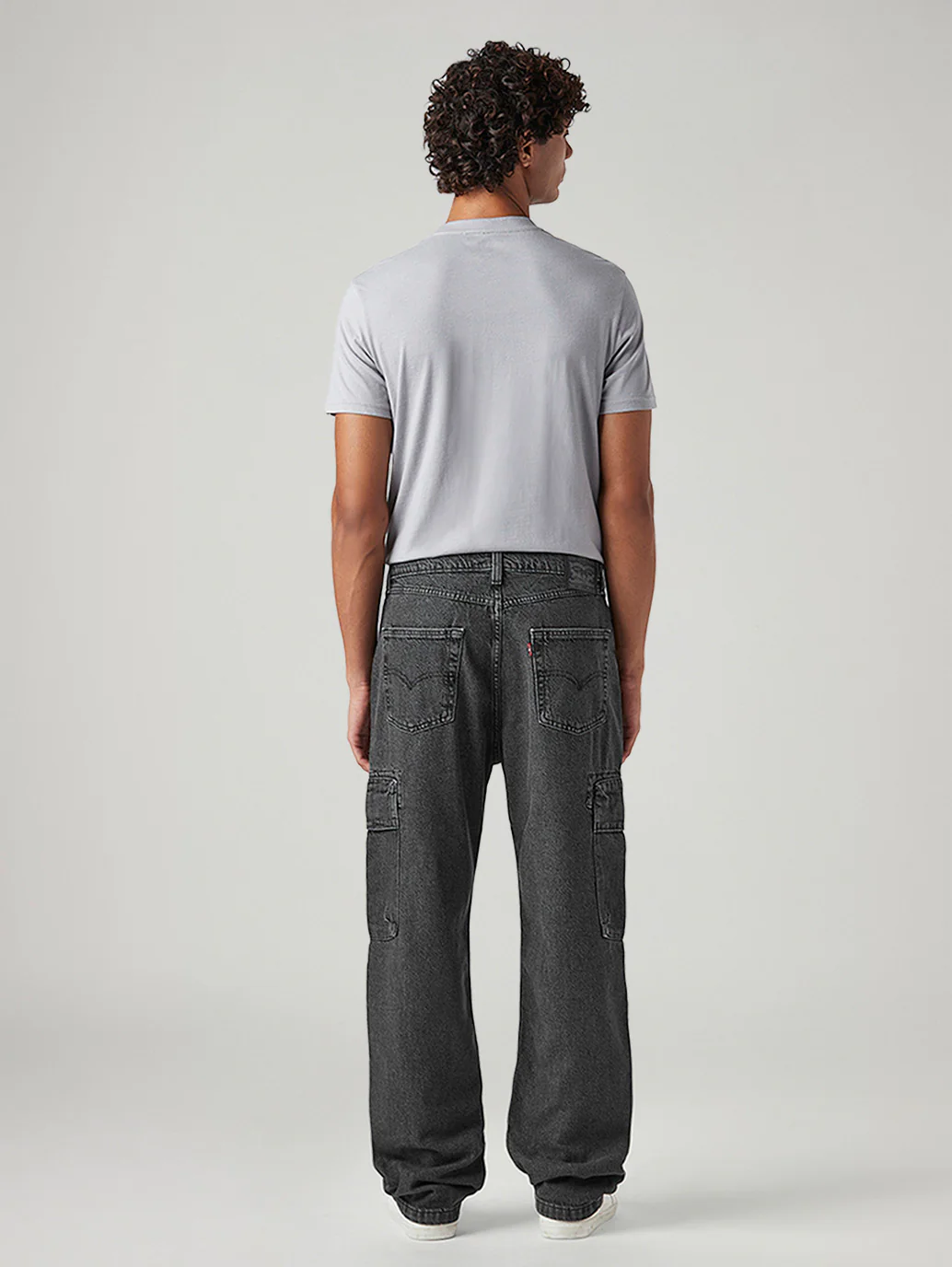 Men's 565 Charcoal Grey Loose Fit Mid Rise Cargos - Image 4