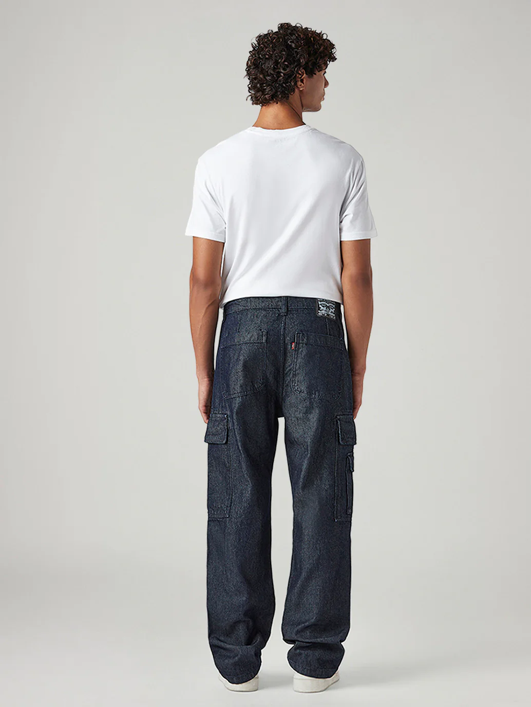 Men's 565 Navy Loose Fit Mid Rise Cargos - Image 4