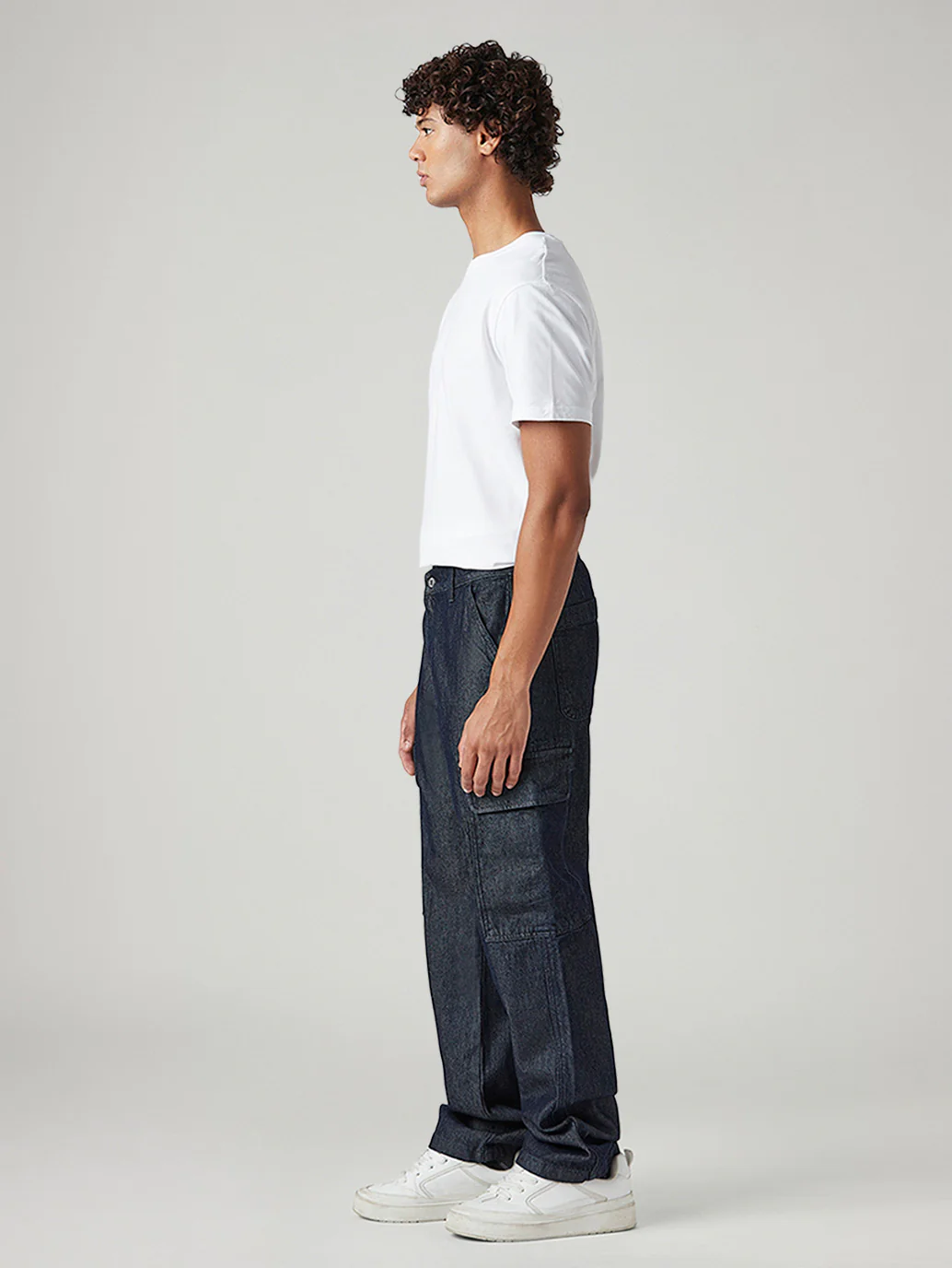 Men's 565 Navy Loose Fit Mid Rise Cargos - Image 6