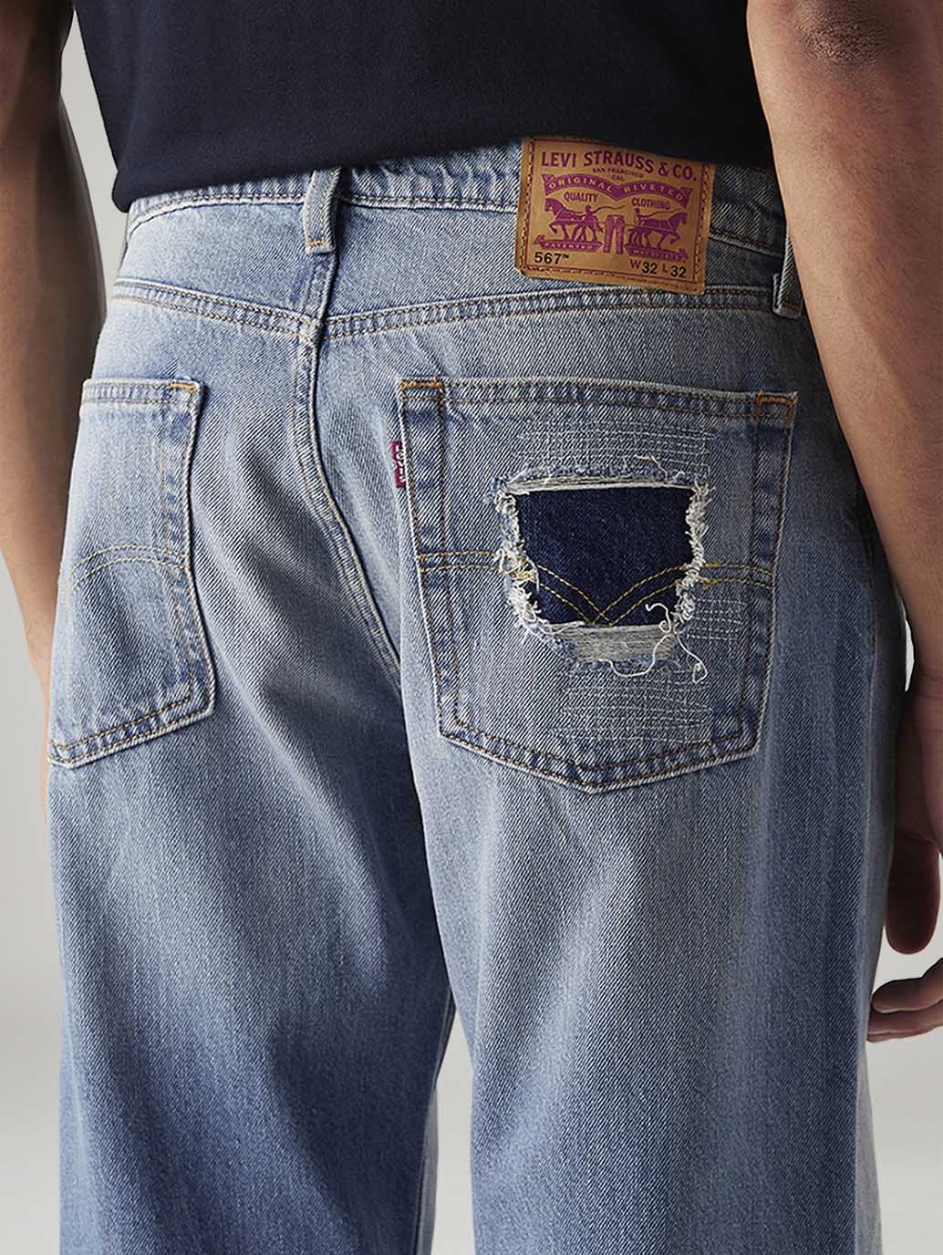 Men's 567 Light Blue Bootcut Mid Rise Jeans - Image 4
