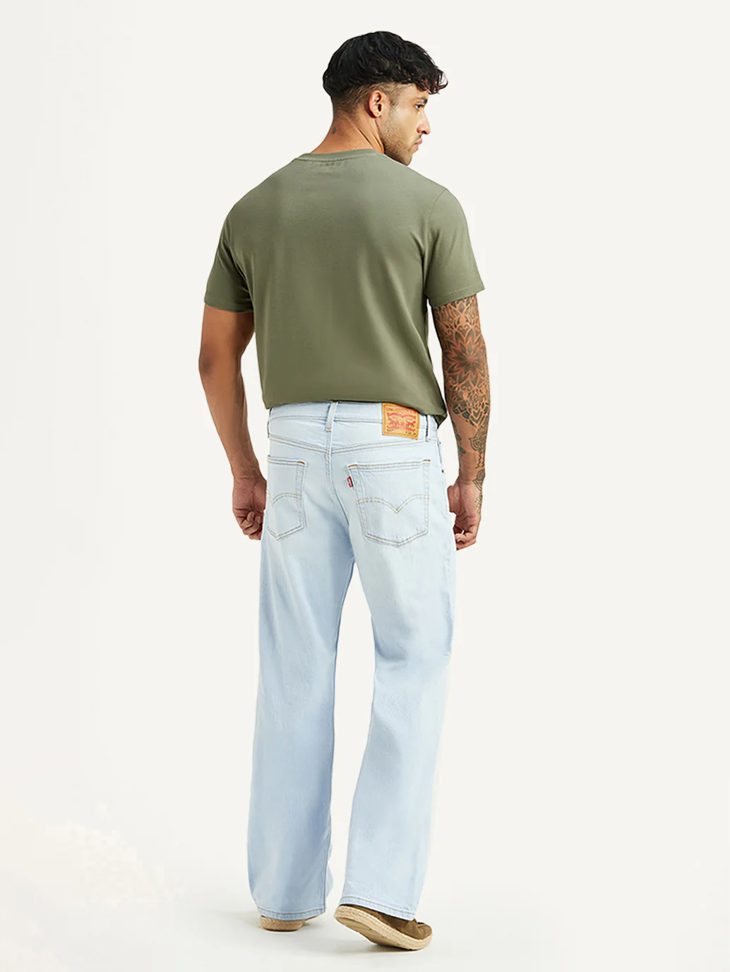 Men's 567 Light Blue Bootcut Mid Rise Jeans - Image 3