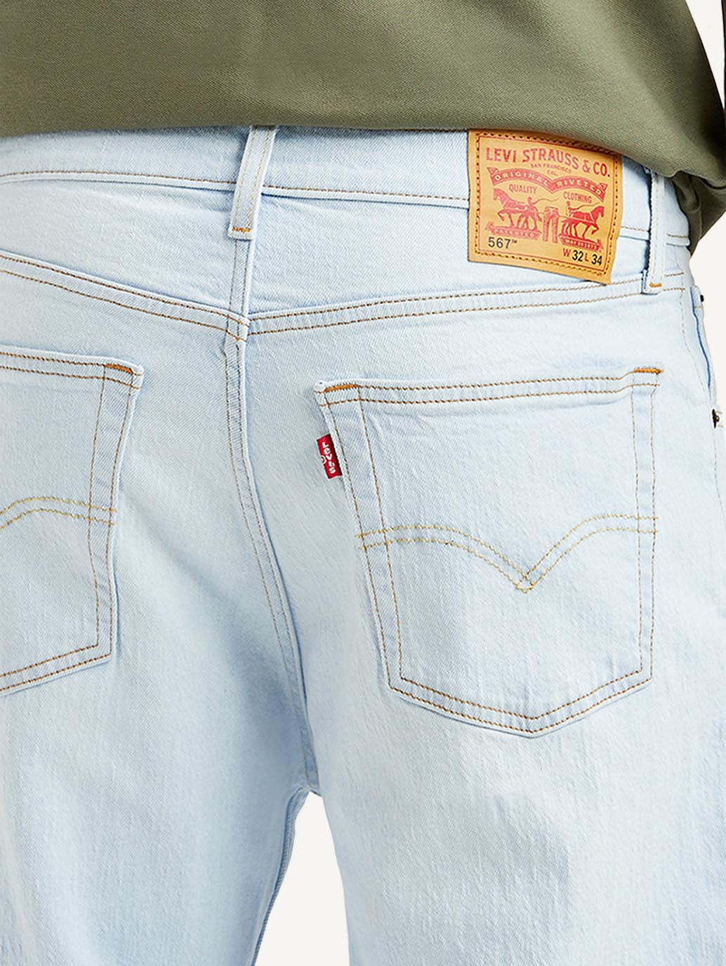Men's 567 Light Blue Bootcut Mid Rise Jeans - Image 4
