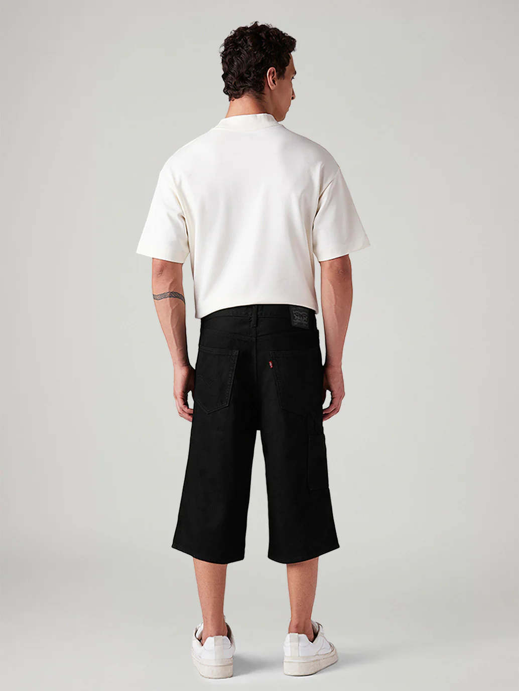 Men's 568 Black Loose Fit Mid Rise Shorts - Image 5