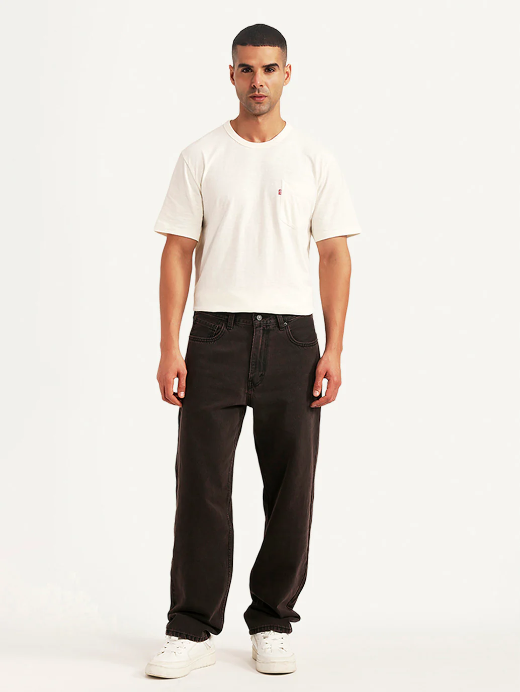 Men's Tinted 568 Brown Loose Fit Mid Rise Jeans - Image 2