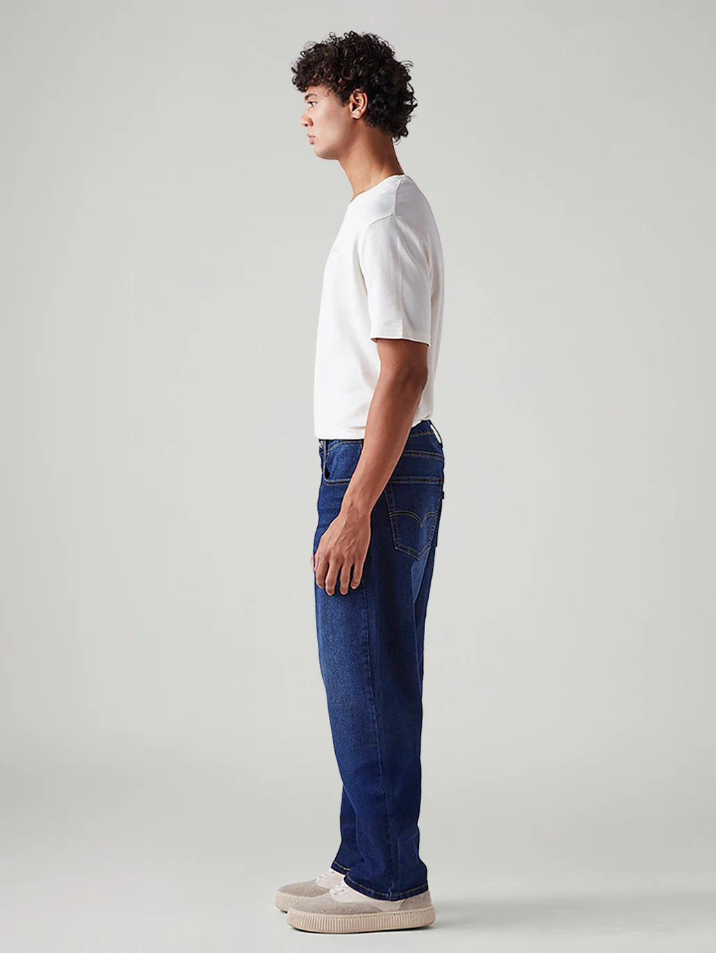 Men's 568 Dark Blue Loose Fit Mid Rise Jeans - Image 6
