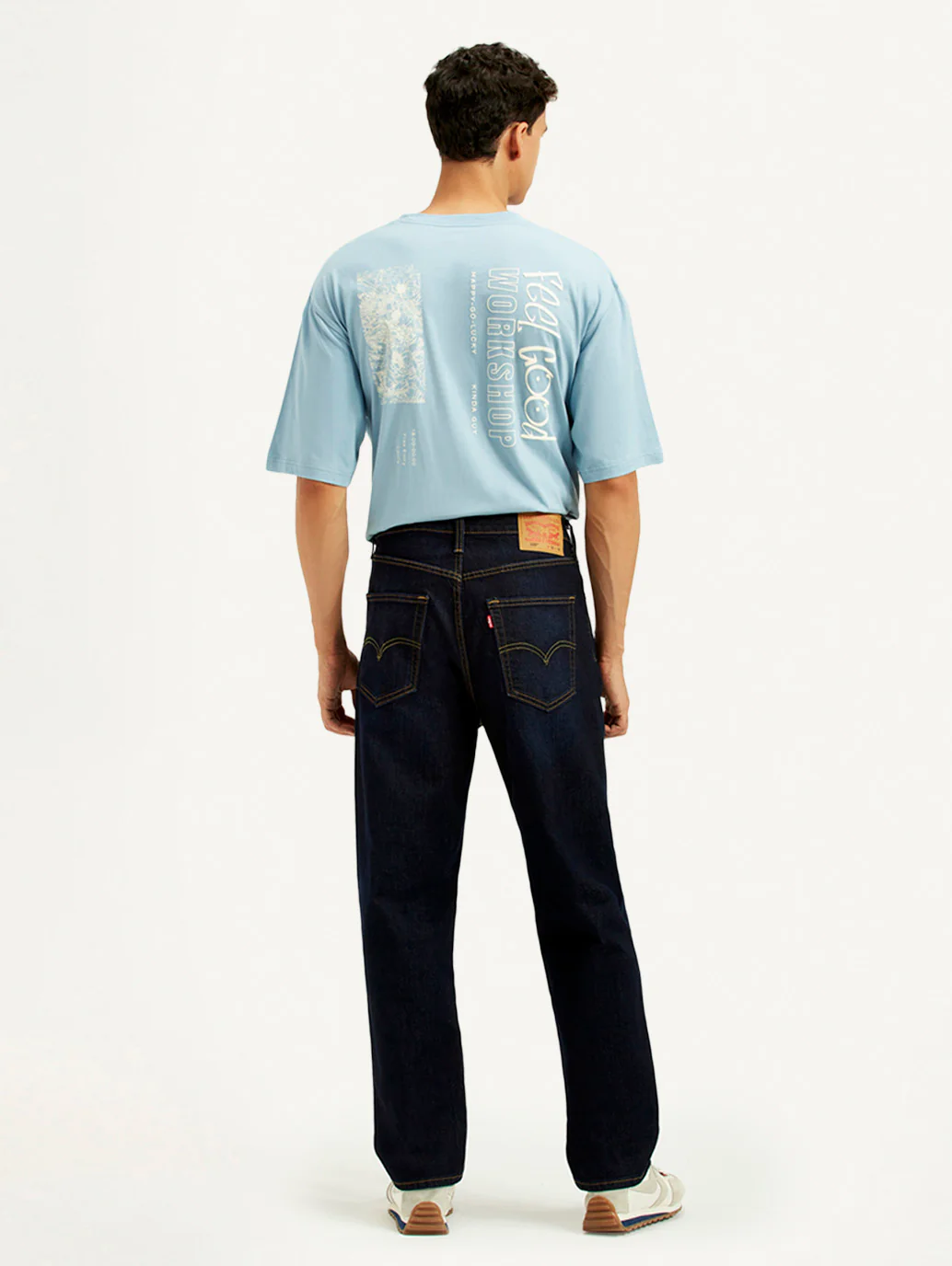 Men's 568 Dark Indigo Loose Fit Mid Rise Jeans - Image 5
