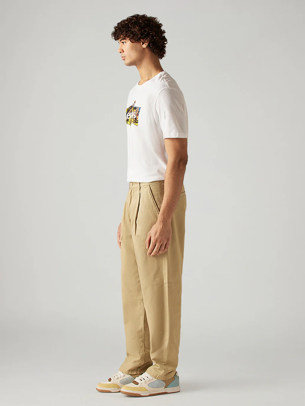 Men's 568 Khaki Loose Fit Mid Rise Chinos - Image 7