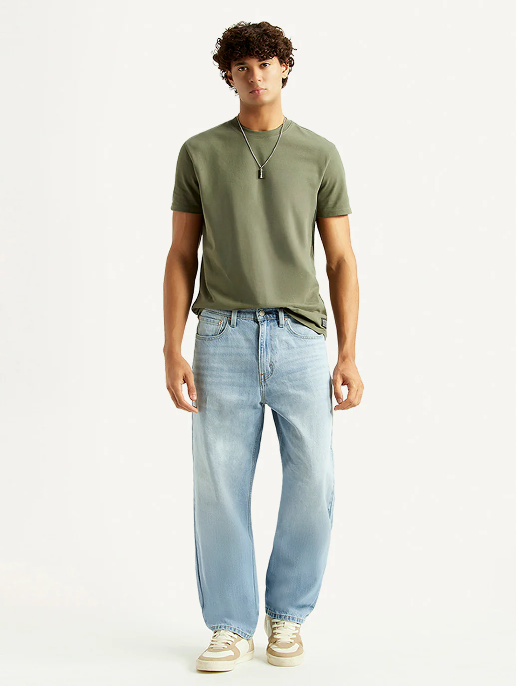 Men's 568 Light Blue Loose Fit Mid Rise Jeans