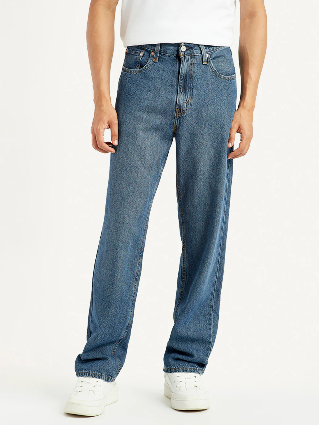 Men's 568 Med Indigo Loose Fit Mid Rise Jeans - Image 2