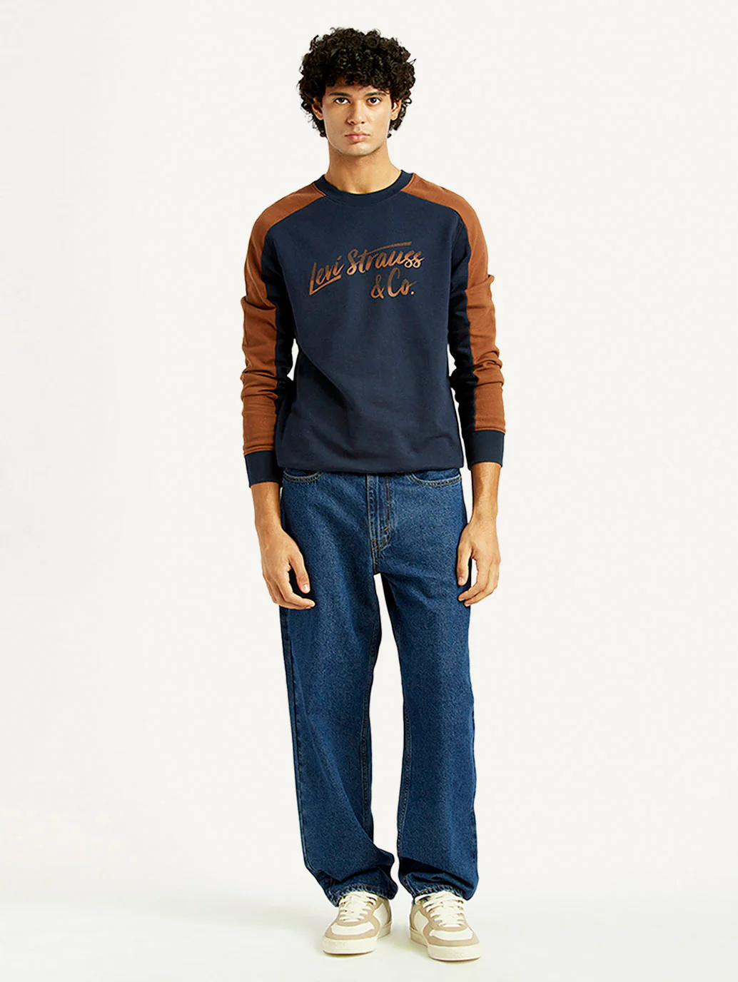 Men's 568 Med Indigo Loose Fit Mid Rise Jeans - Image 6