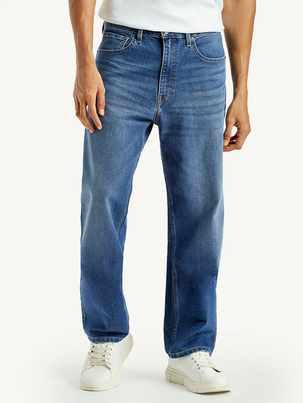 Men's 568 Indigo Loose Fit Mid Rise Jeans - Image 6