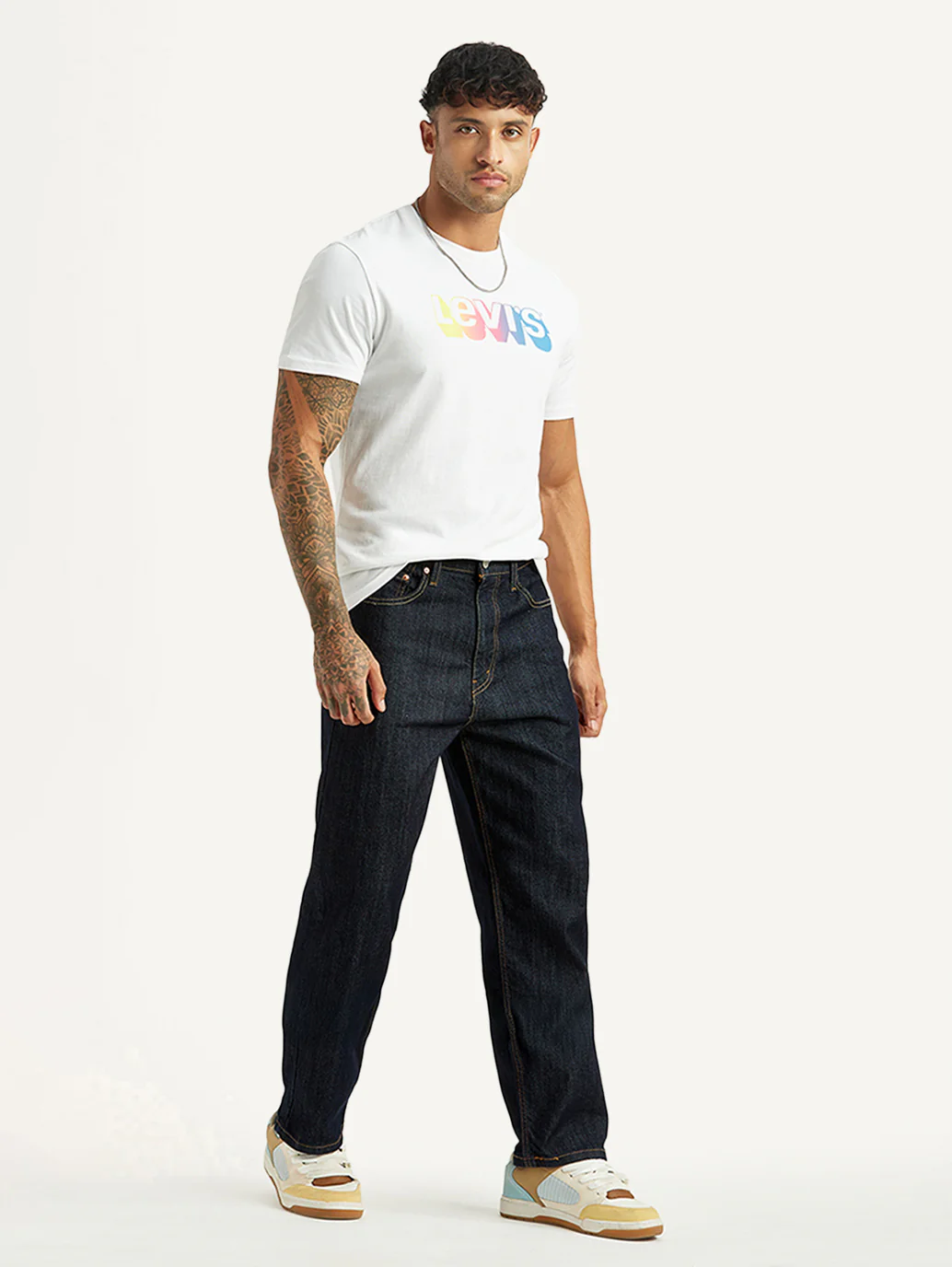 Men's 568 Dark Indigo Loose Fit Mid Rise Jeans