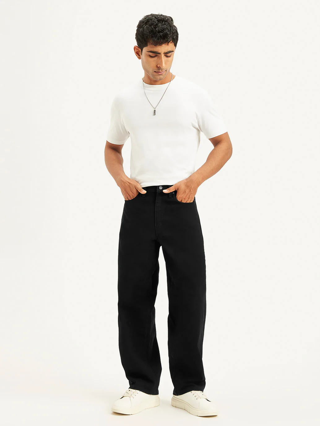 Men's 578 Black Loose Fit Mid Rise Jeans