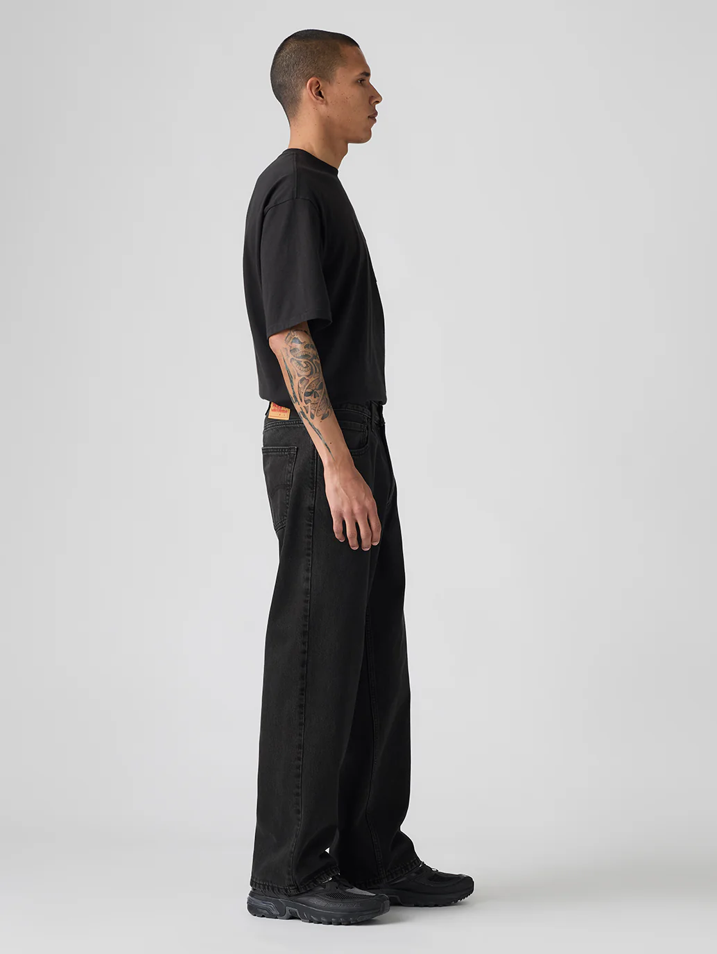 Men's 578 Black Loose Fit Mid Rise Jeans - Image 3