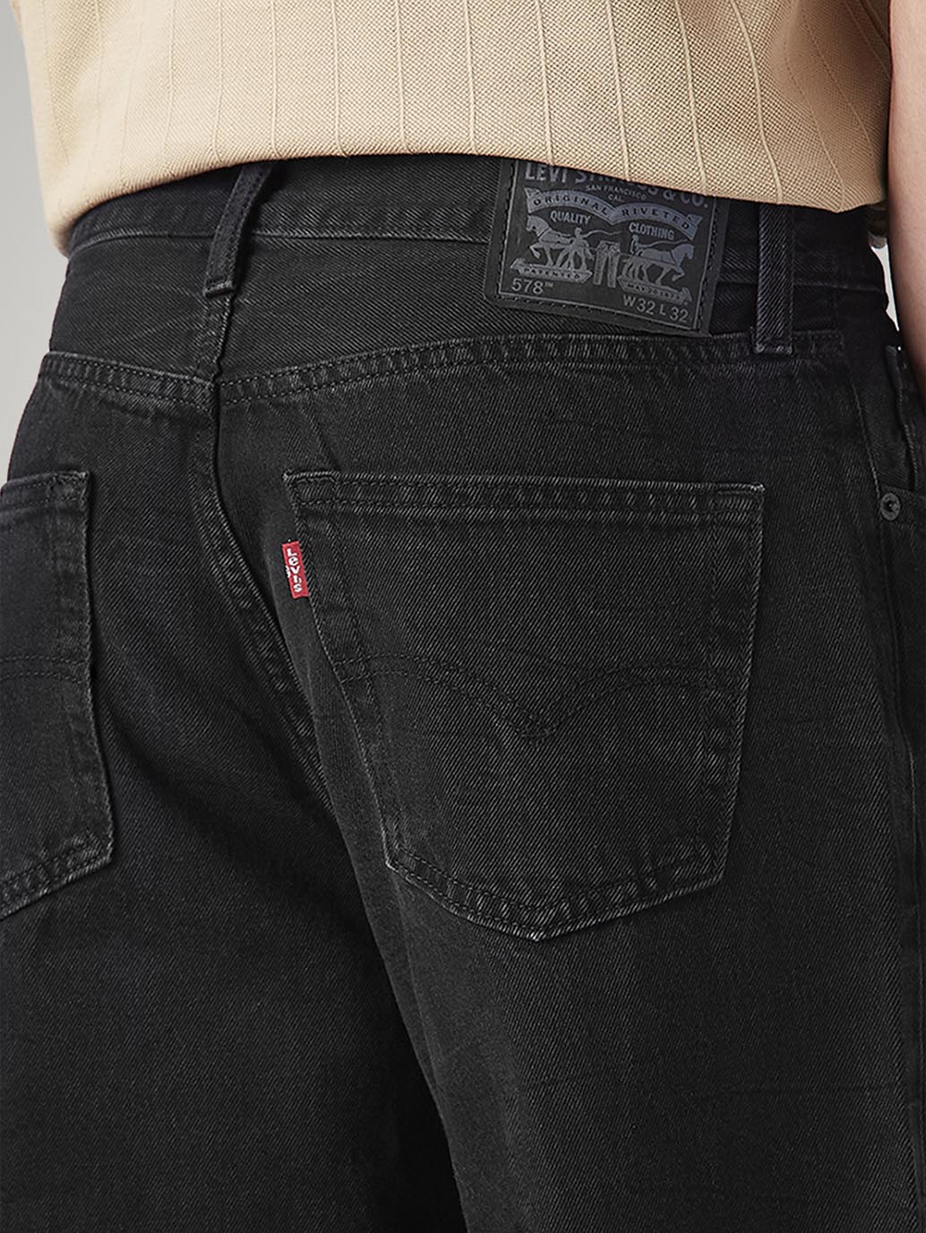 Men's 578 Black Baggy Fit Mid Rise Jeans - Image 6