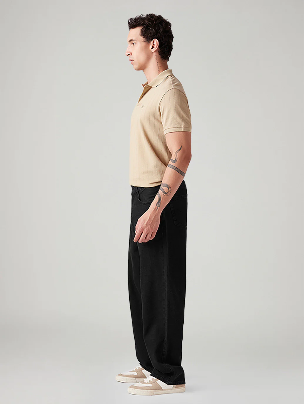 Men's 578 Black Baggy Fit Mid Rise Jeans - Image 7