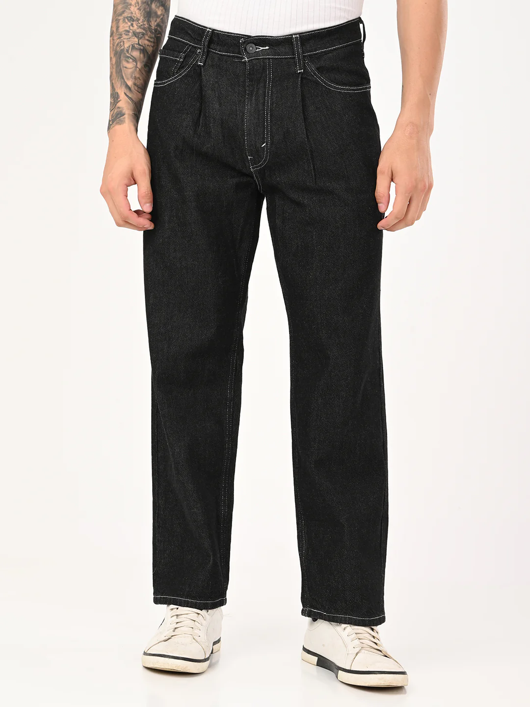 Men's 578 Black Baggy Fit Mid Rise Jeans - Image 6