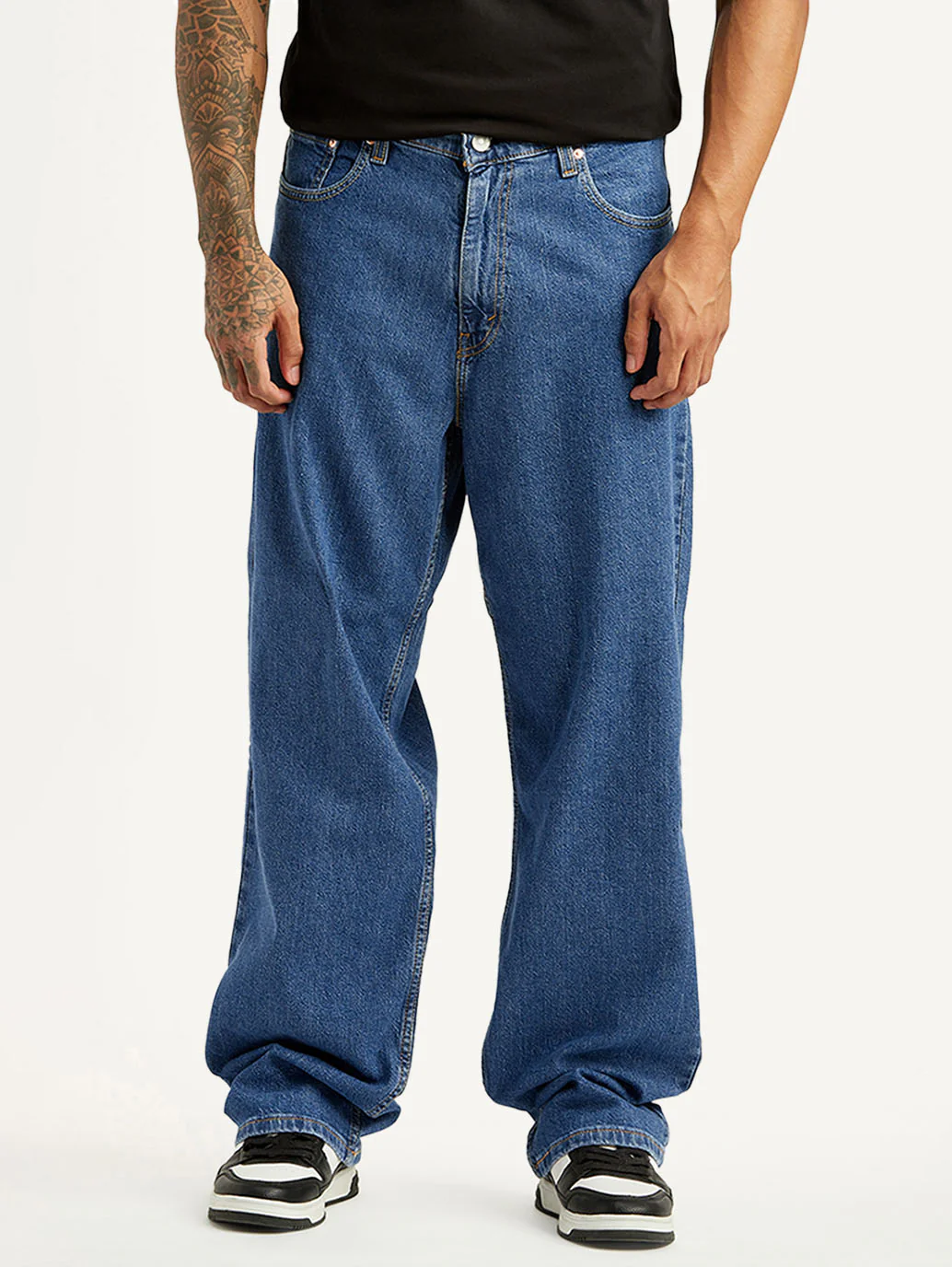 Men's 578 Med Indigo Baggy Fit Mid Rise Jeans - Image 2